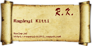 Ragányi Kitti névjegykártya